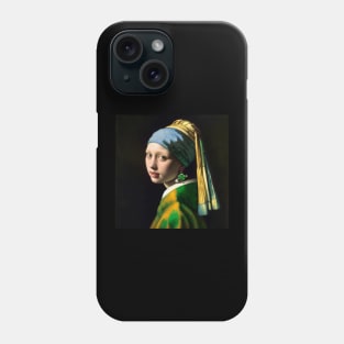 St. Paddy's Pearl: Girl with a Pearl Earring St. Patrick's Day Celebration Phone Case