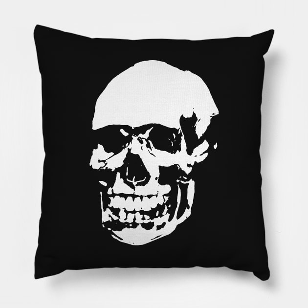 Big Bad Skull Pillow by MaknArt