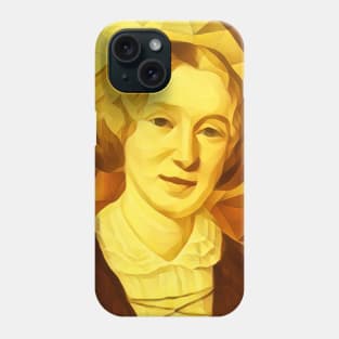 George Eliot Golden Portrait | George Eliot Artwork Phone Case