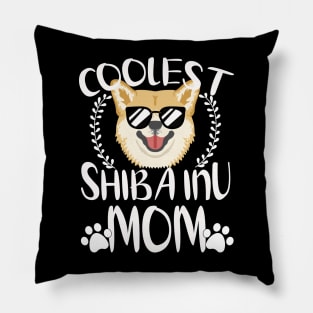 Glasses Coolest Shiba Inu Dog Mom Pillow