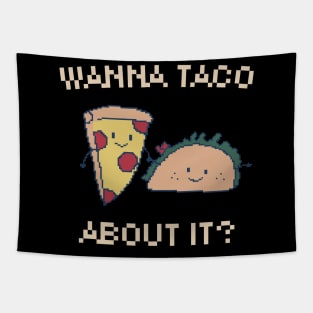 Wanna Taco About It? 8-Bit Pixel Art Taco Tapestry