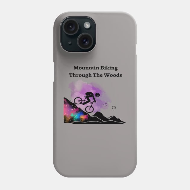 Mountain Biking Through The Woods, mountain bikers Phone Case by joy 32