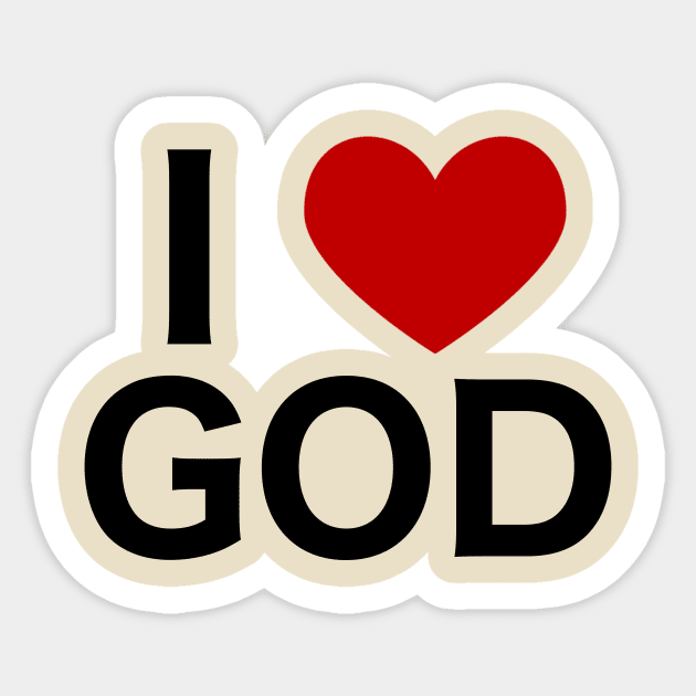 Gift Sticker : I Love Jesus Christian Religious Catholic God Faith