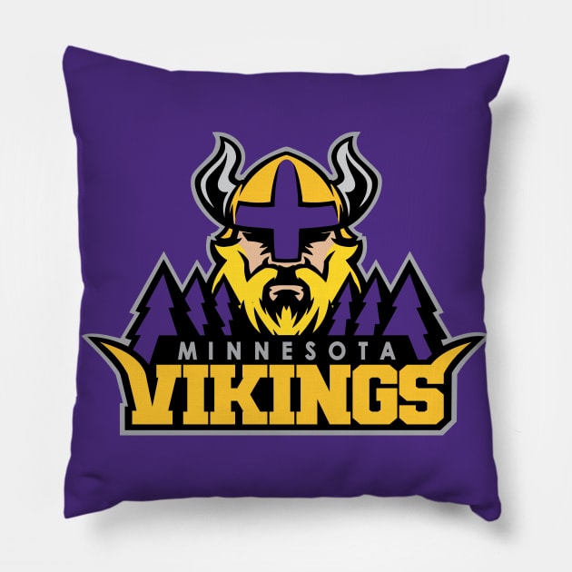 Minnesota Vikings Pillow by Nagorniak