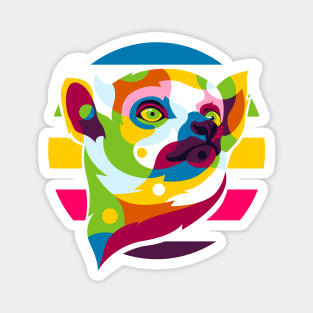 Colorful Lemur Magnet