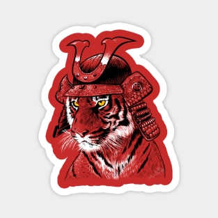 Samurai Sketch Tiger Magnet