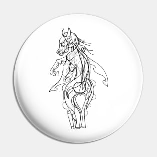 Horse and girl Pin