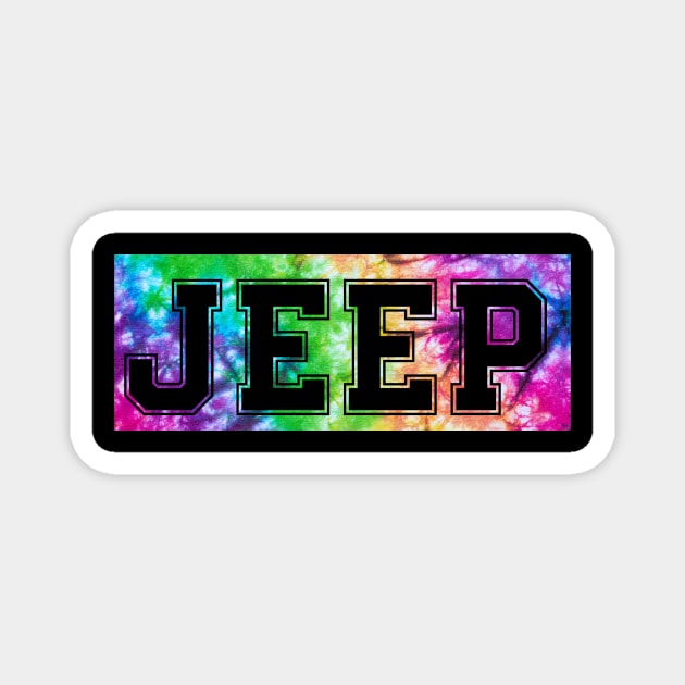 Jeep tie dye Magnet by Jhontee