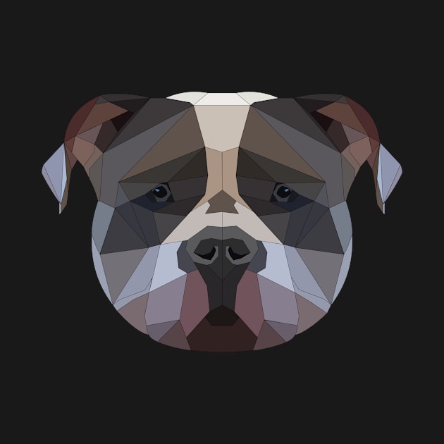 Dog American Staffordshire Terrier Low Poly Type by Monstershirts