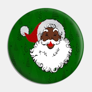 black santa claus christmas Pin