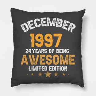 December 1997 24 years of being awesome limited edition Pillow