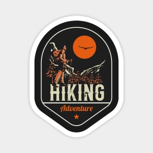 Hiking adventure wild retro exploring Magnet