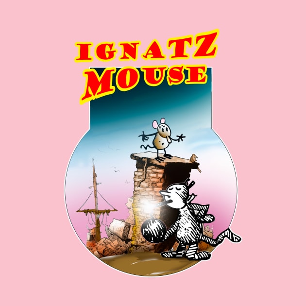 Ignatz Krazy Kat and the Bomb by enyeniarts