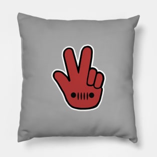 4x4 Hand with Grille Red Pillow