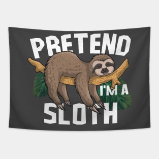 lazy sloth sleep - Pretend I'm sloth Funny Tapestry