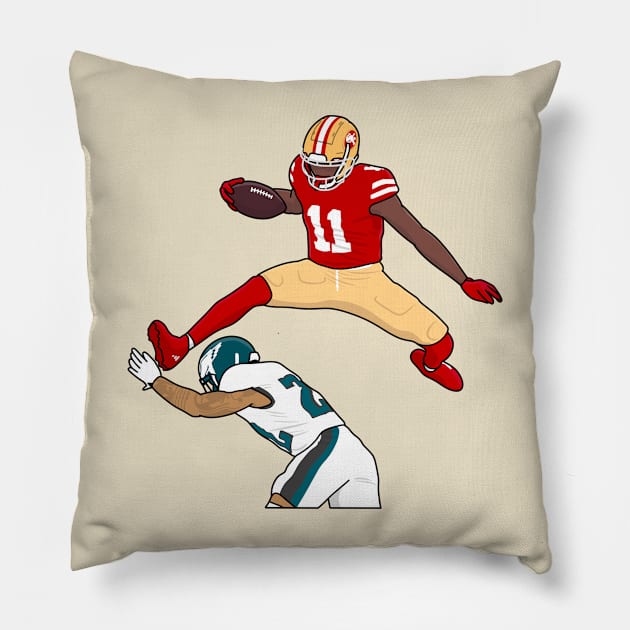 the hurdle of aiyuk Pillow by rsclvisual