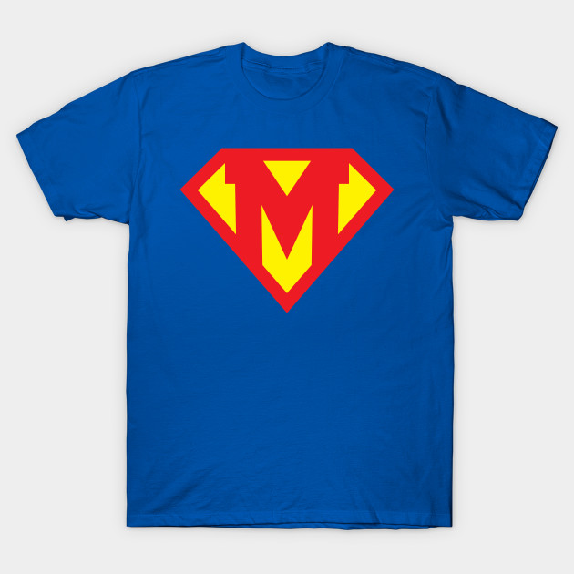 letter m superhero symbol superhero t shirt teepublic superhero symbol