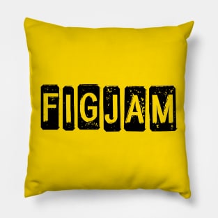 "FIGJAM" in black - Aussie slang FTW (dogtag style cut-out letters) Pillow