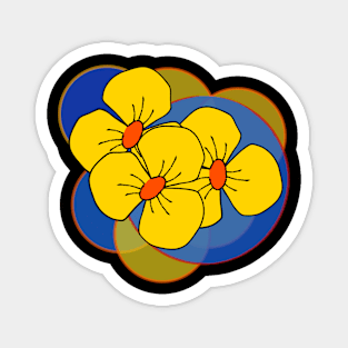 retro flower design Magnet