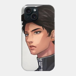 Black Hair Anime Boy Phone Case