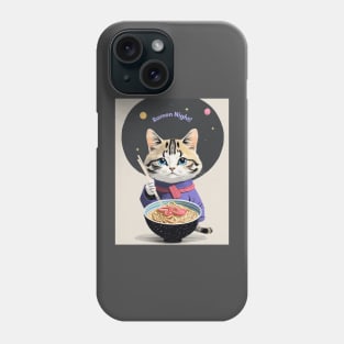 Cat and Ramen Phone Case