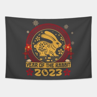 Happy Chinese New Year 2023 Year Of The Rabbit Lunar Year Tapestry