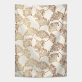 Gingko leaves gold light Tapestry