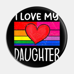 LGBT Bisexual Pride I Love My Daughter Bi Heart Bisexuality Pin