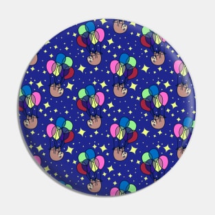 Balloon Sloth Pattern Pin