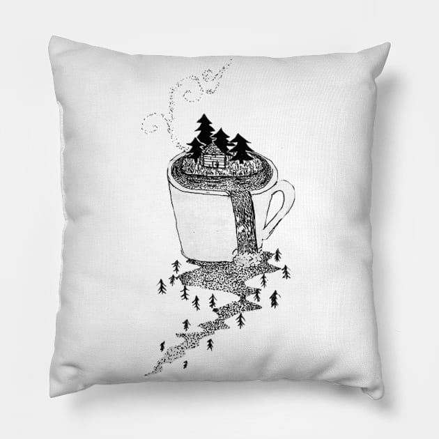 The Coziest Drink Pillow by Animal Surrealism