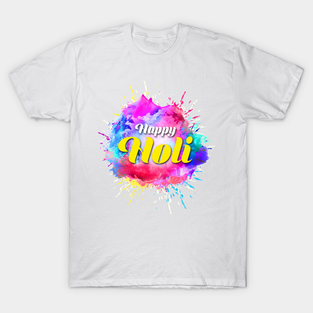 Happy Color Splash Holi Tshirt For Kids Women And Men Holi T
