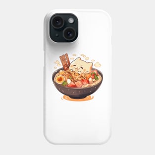 cat ramen Phone Case