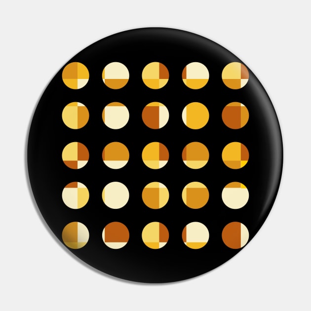Abstract Geometric Yellow Dots Pattern Pin by DazzlingApparel