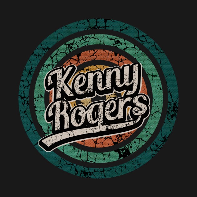 Kenny Rogers // Retro Circle Crack Vintage by People Mask