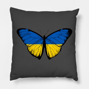 Vintage Ukraine Butterfly Moth | Pray For Ukraine and Stand with Ukraine Pillow