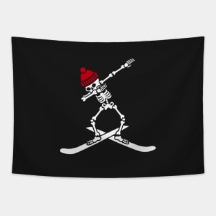 Dab dabbing skeleton ski skiing Tapestry