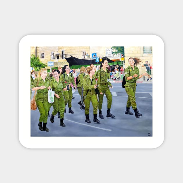 Parade Jerusalem Israel Magnet by melartbubble