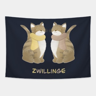 Zwillinge Katze zodiac sign Tapestry