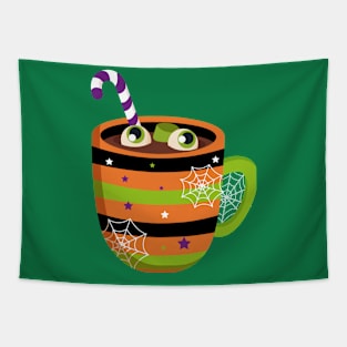 Haloloween Mug Scary T-shirt Tapestry