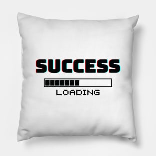 Success Motivational Loading Bar Success Essential Black Themed Pillow