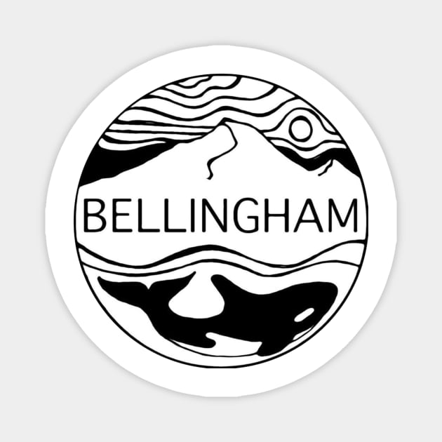 Killer Whale Bellingham Washington Magnet by alepekaarts