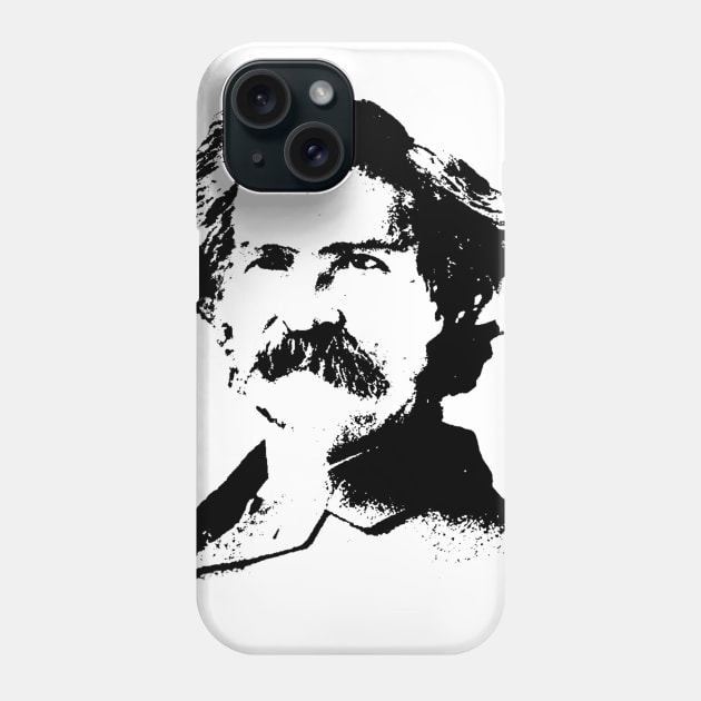 Mark Twain Portrait Pop Art Phone Case by phatvo