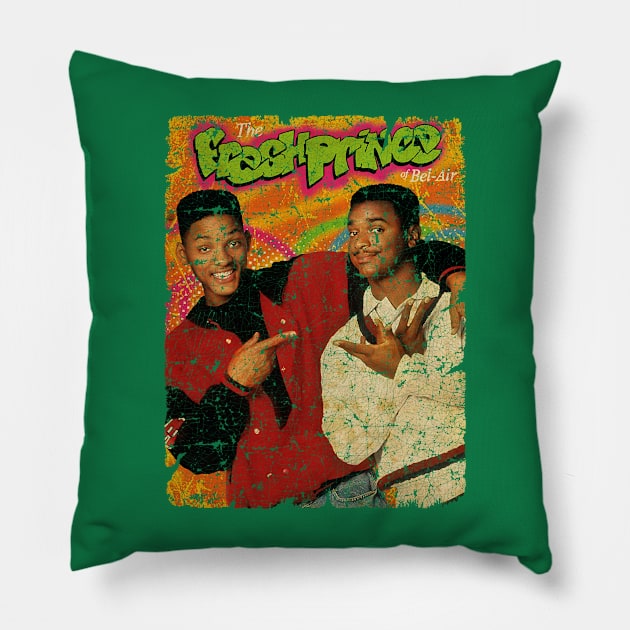 the fresh prince of bel air tv series vintage Pillow by mynamekian