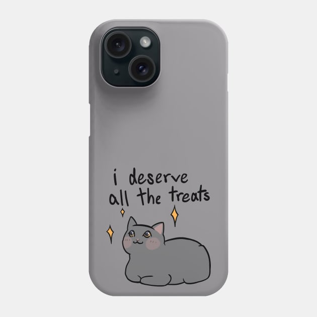Give Me Treats (black text) Phone Case by ZioCorvid