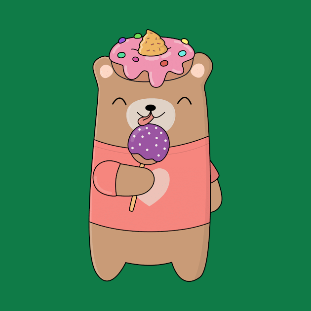 Cute and Kawaii Brown Bear T-Shirt by happinessinatee