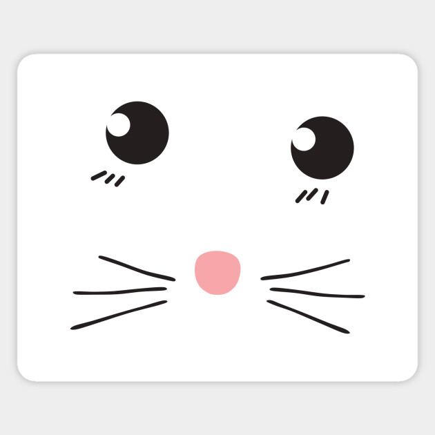 Cat Face Line Drawing Cat Face Drawing Sticker Teepublic