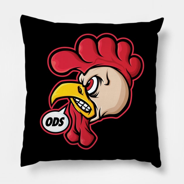 ODS Cocky Rooster Pillow by orozcodesign