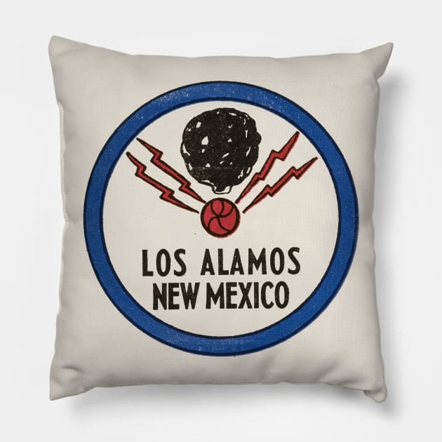 Manhattan Project Los Alamos, New Mexico Nuclear WW2 Pillow by Distant War