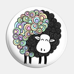 Yin Yang Sheep Pin