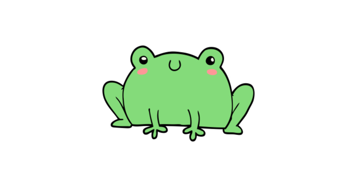 Cute Happy Frog Frog Sticker Teepublic 2137